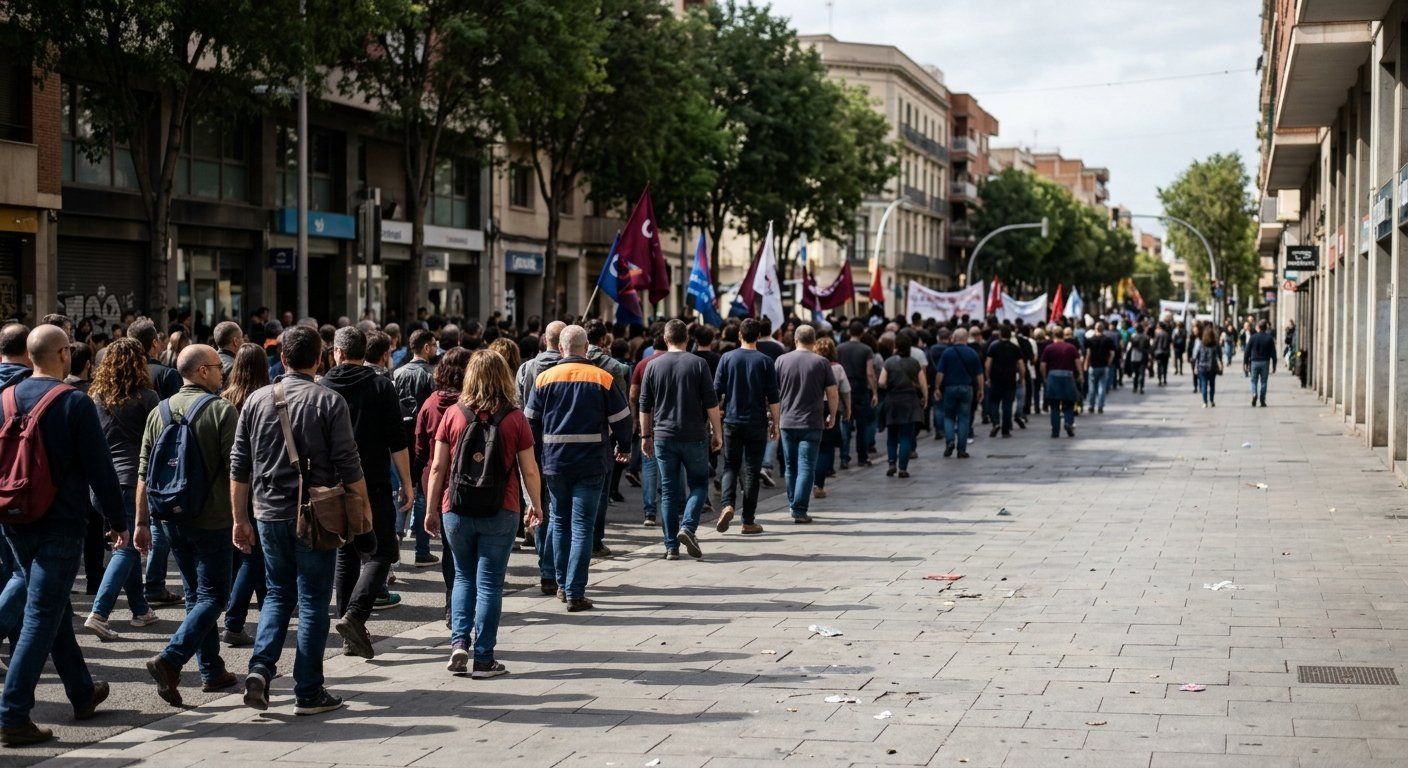 mas de un centenar de personas marchan en terrassa 2026 05 02 03 58 55