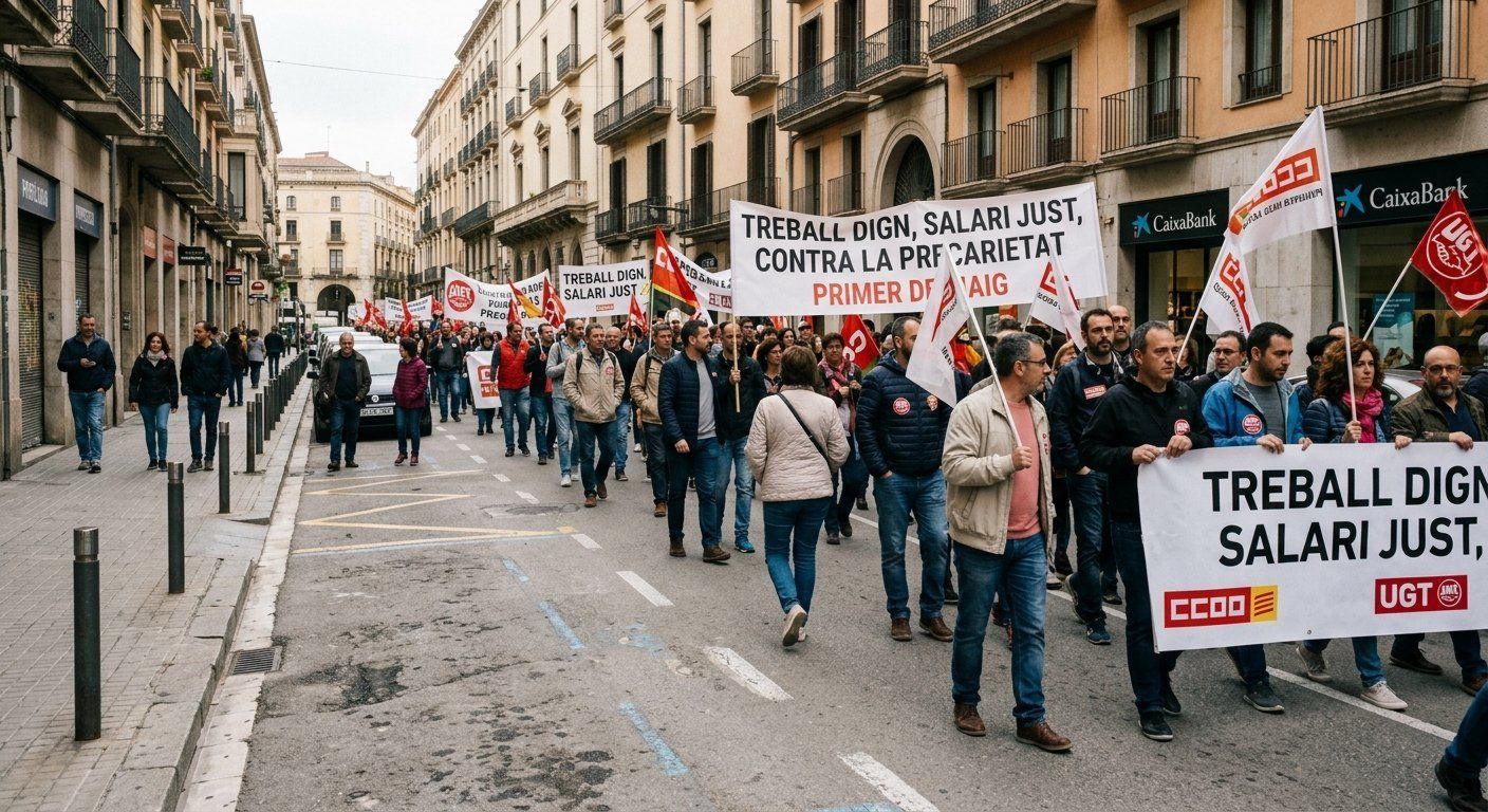 en girona ccoo y ugt reunen a medio centenar en el 2026 05 02 06 16 55