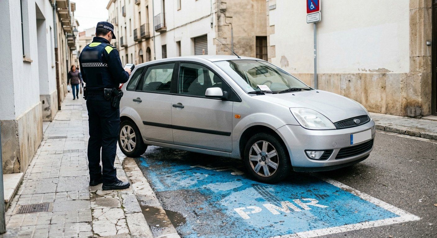 Girona: dues multes per usar una targeta d'aparcament per a mobilitat reduïda per un tercer (200 € i 301 €)