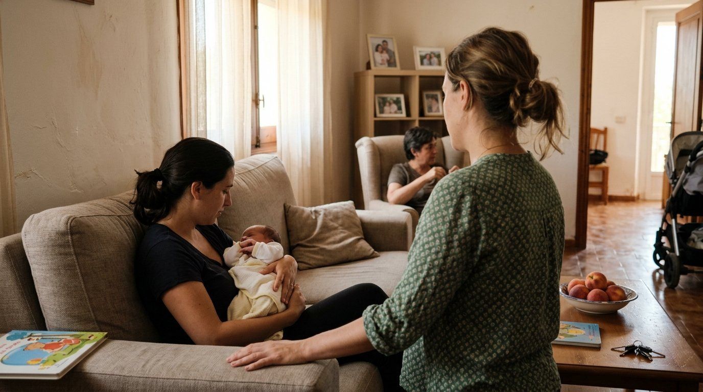 Natasha returned to La Granja d'Escarp almost 30 years later: she visited the Rubio family and met Lorena's baby