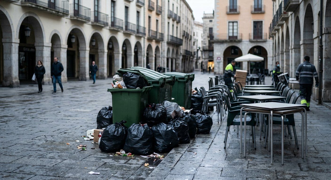 la huelga indefinida en gironaneta deja la basura  2026 05 05 07 44 14