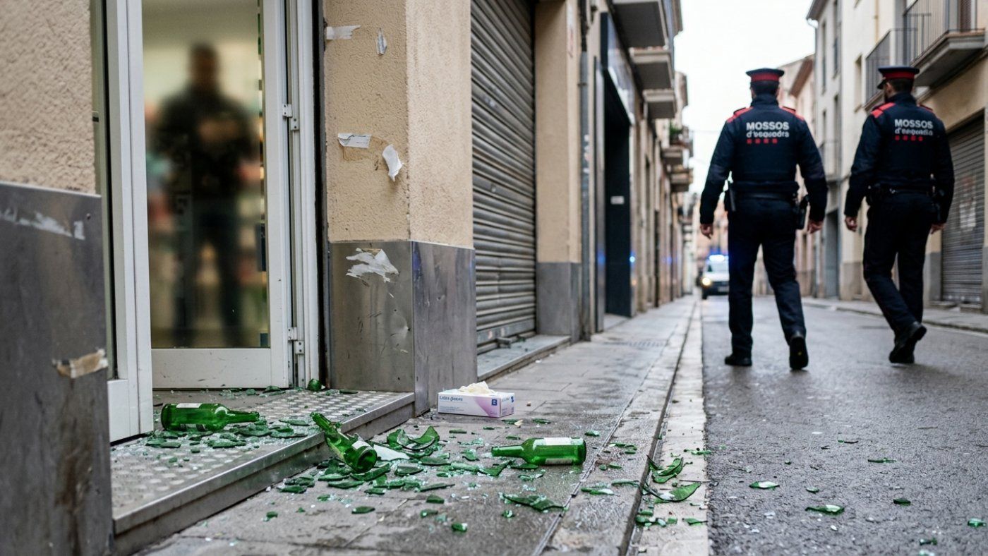 Un botellazo dejó al agresor sin documentación: cae tras repetir atracos en Girona y Salt