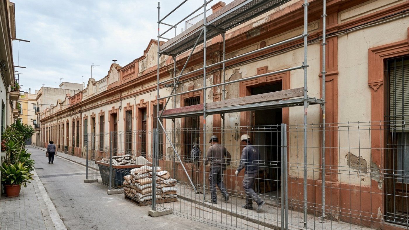 Rehabilitation in L'Hospitalet: €1,249,372.19 to transform the small houses on Pons passage into 5 social housing units