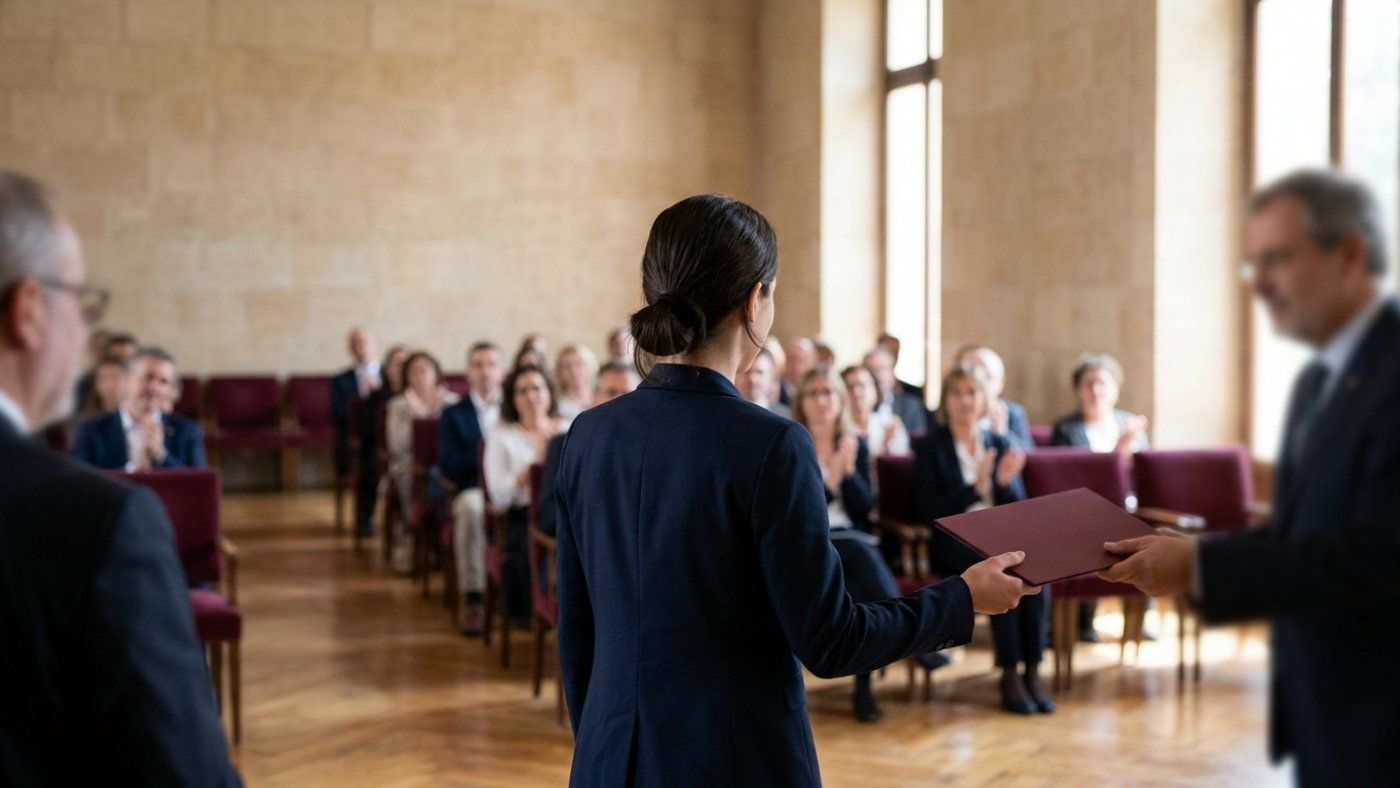 Jezabel Curbelo receives the National Research Award 2025 for Young Researchers in Mathematics and ICT at the Palau de Pedralbes