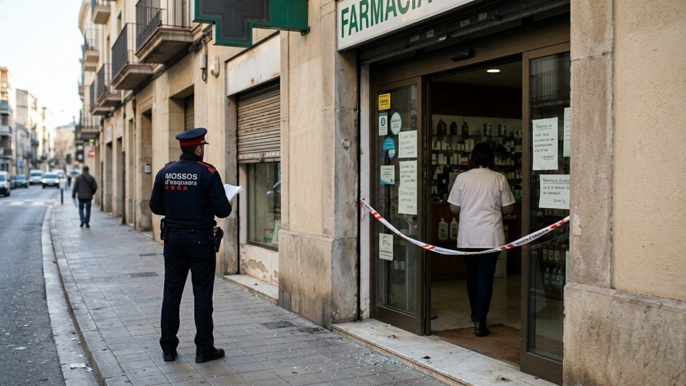 Girona detiene a un hombre de 30 años por dos robos violentos en farmacias: perdió su documentación en la huida y lo identificaron