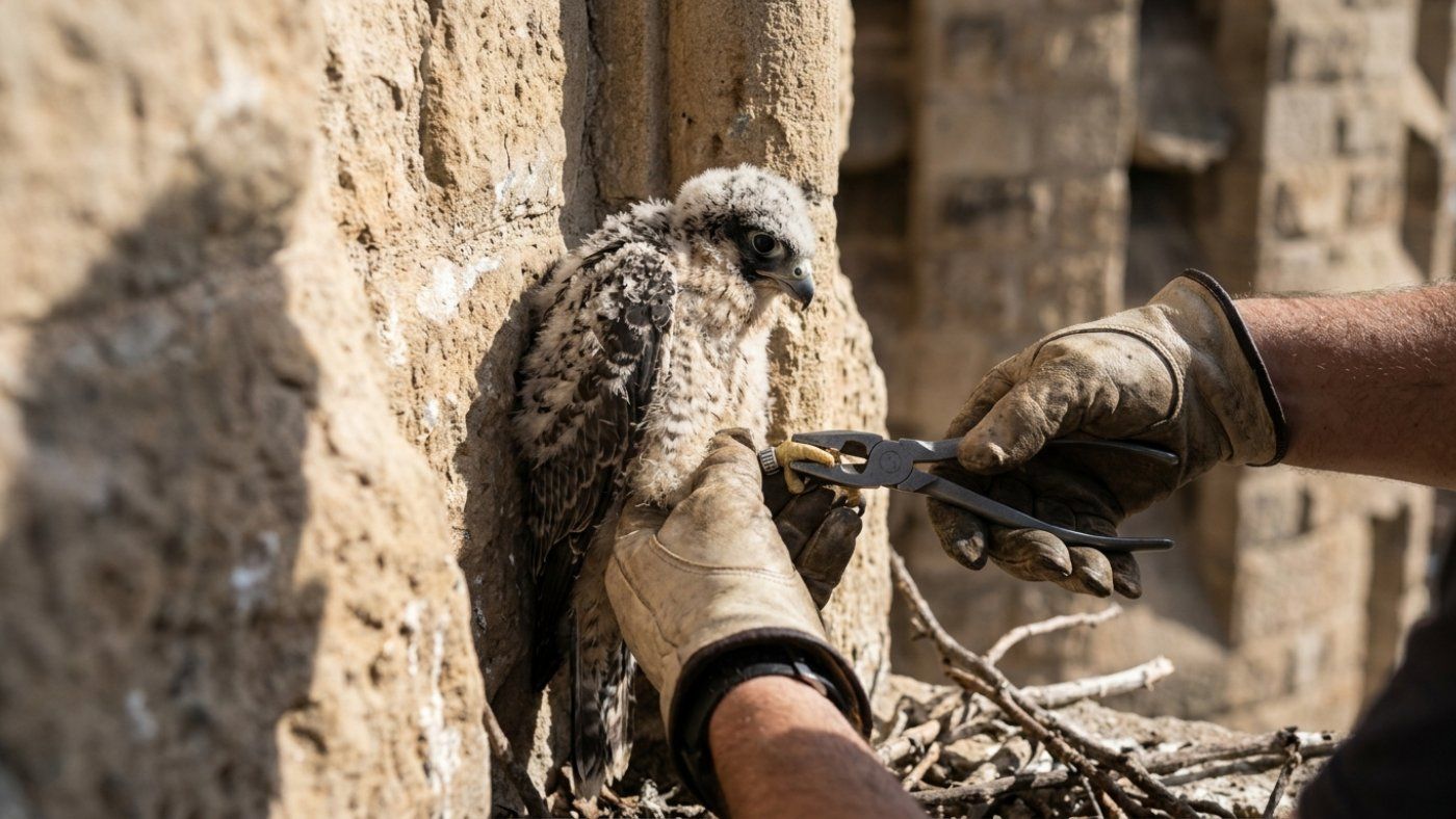 las dos crias de halcon peregrino en la sagrada fa 2026 05 09 02 12 47