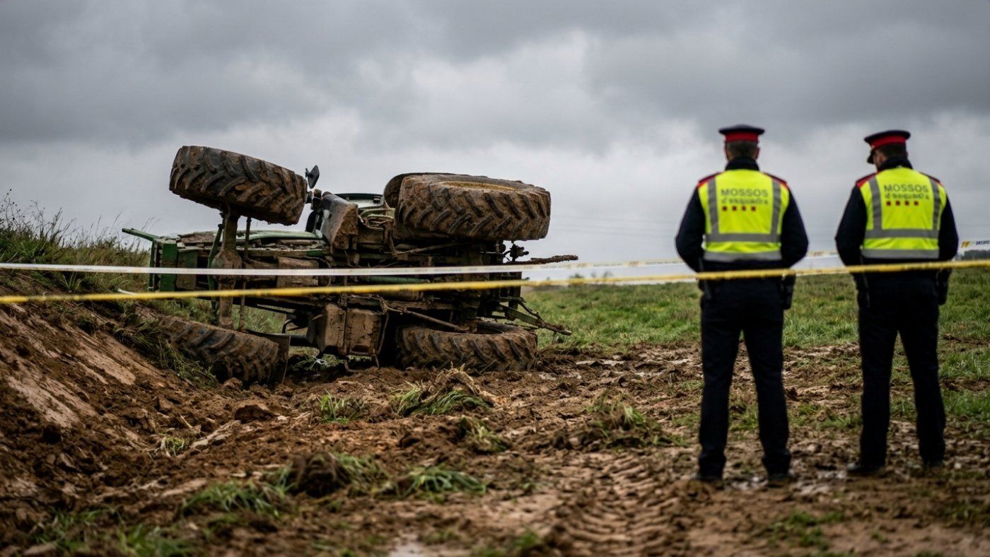 A 52-year-old man dies when his tractor overturns on a farm in Albesa: the Mossos are investigating the incident as an accidental death