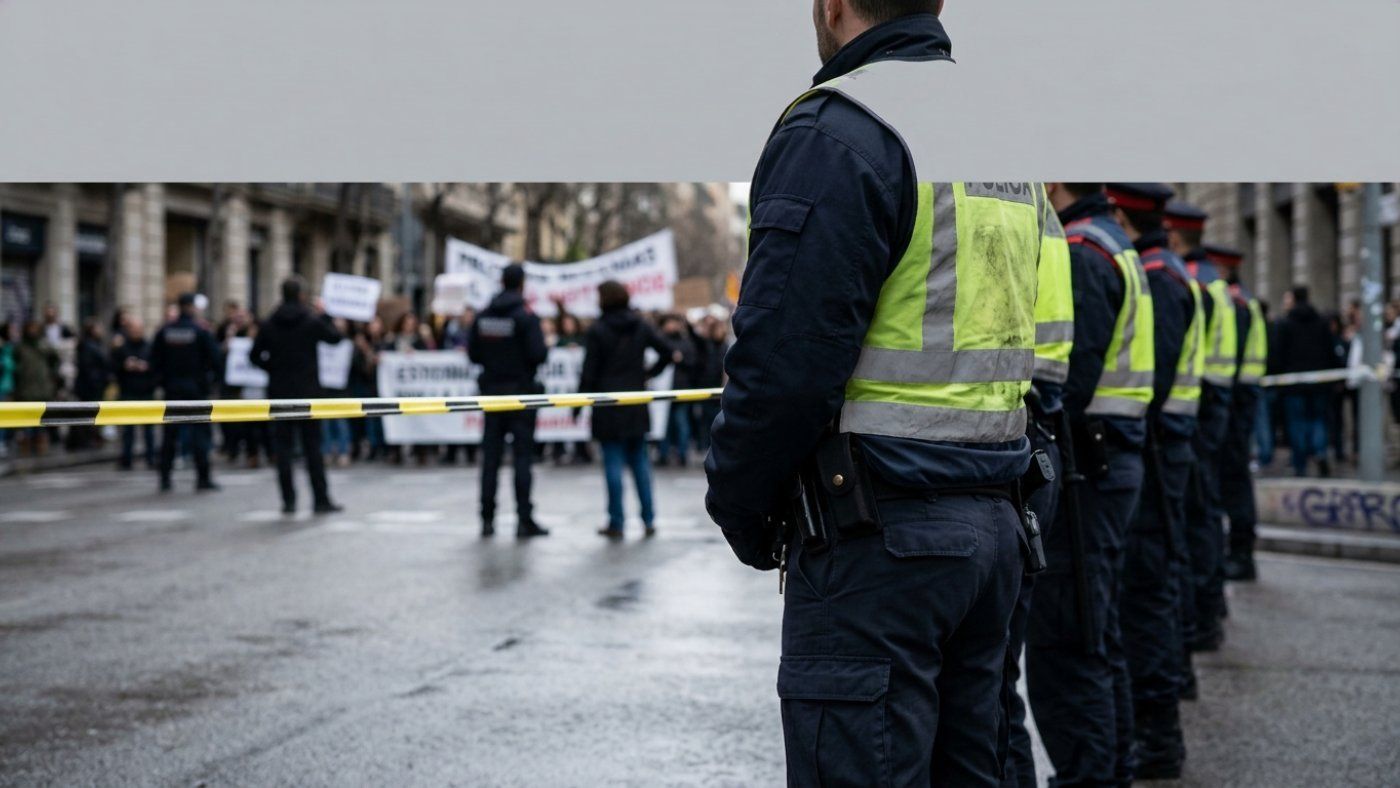 Interior admits Mossos operations in more than 20 towns during the March teaching strike and Barcelona identified 27 people