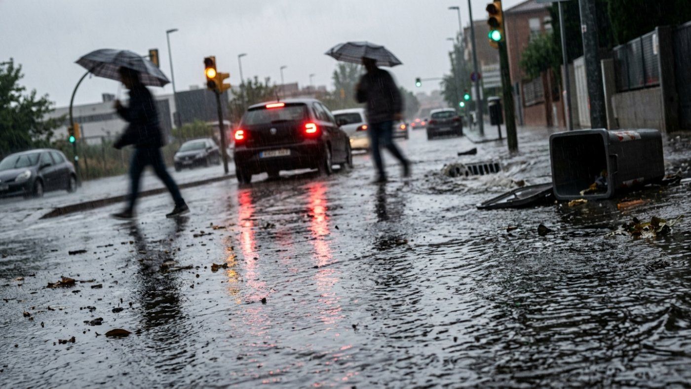 The flood alert forces extreme caution in Catalonia due to 20 liters in half an hour