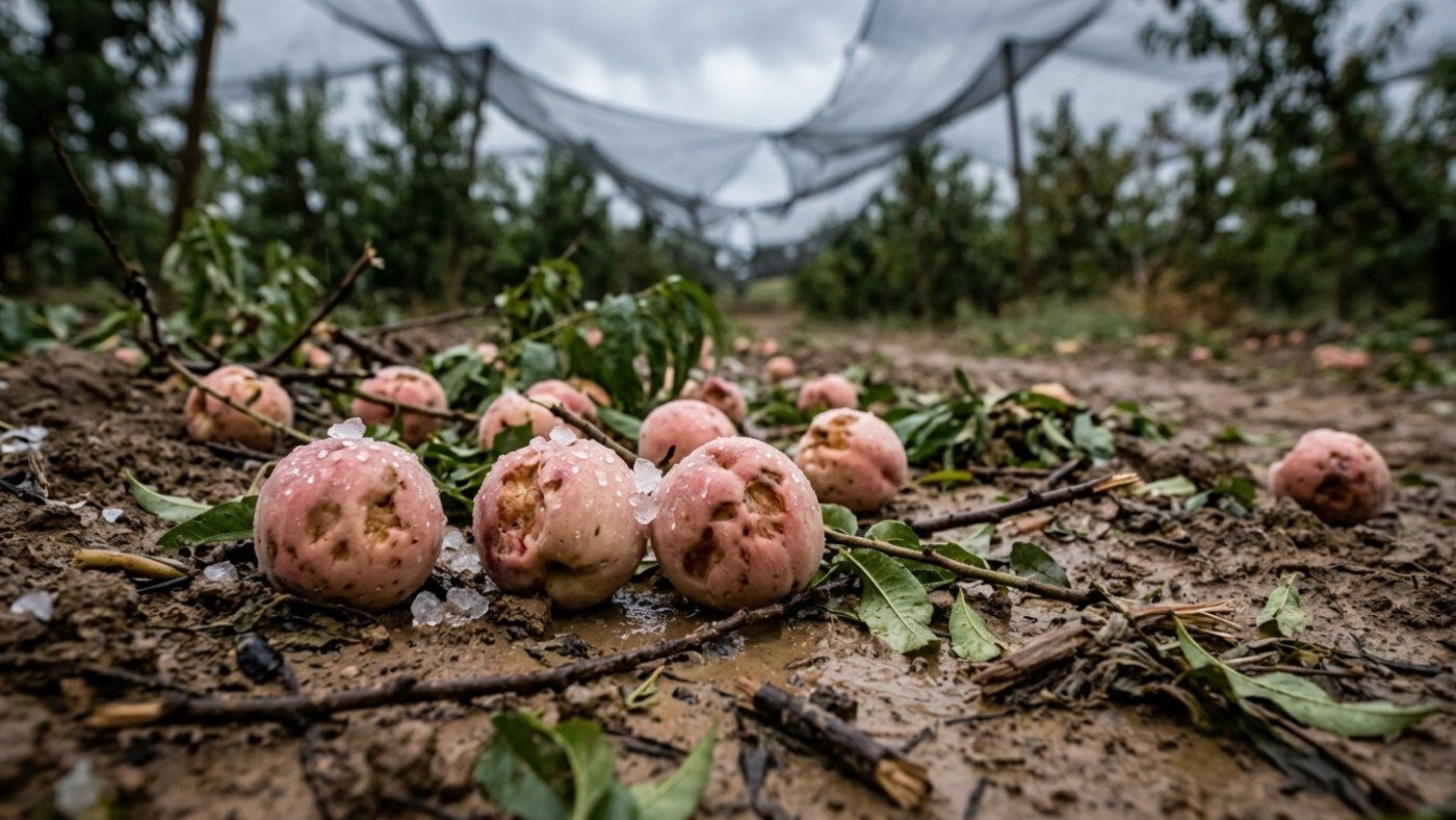 The hail the size of a hazelnut ruins the harvest in a dozen towns of Lleida
