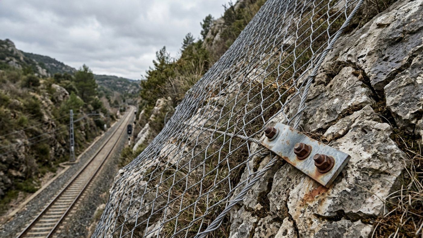 La protección contra desprendimientos en el Noguera abandona el talud único para dispersarse en tres vertientes