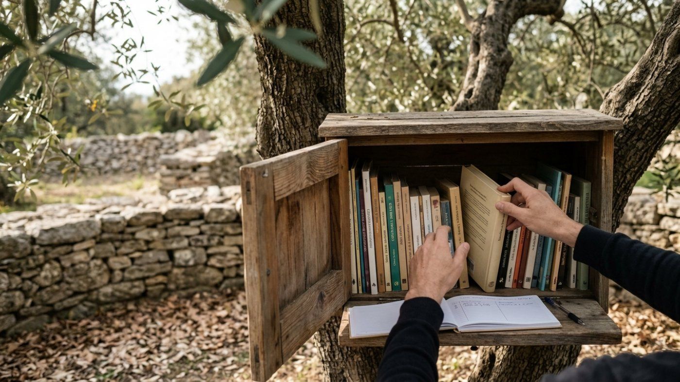 un olivar recuperado en espolla presta libros sin  2026 05 17 01 15 43