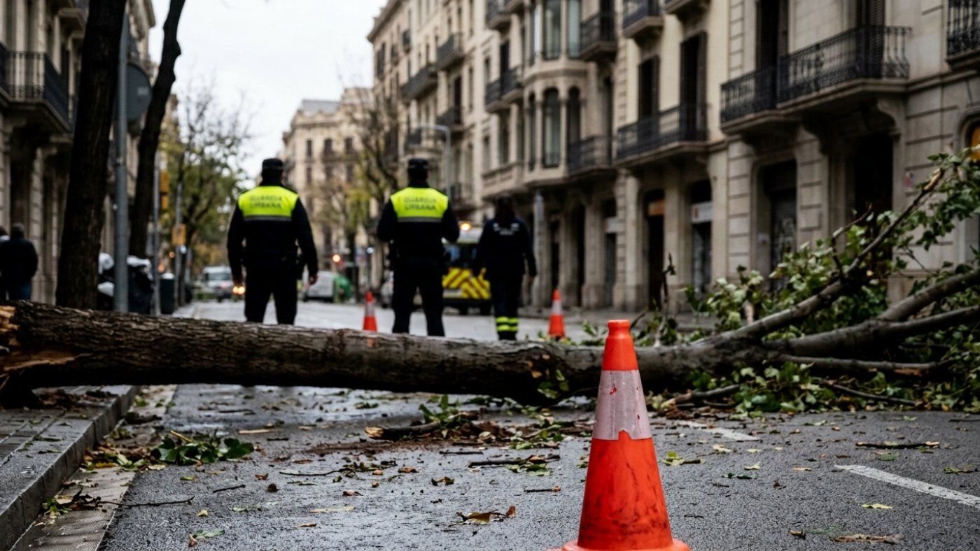 un arbol cae sobre un motorista en el eixample tra 2026 05 19 02 15 34