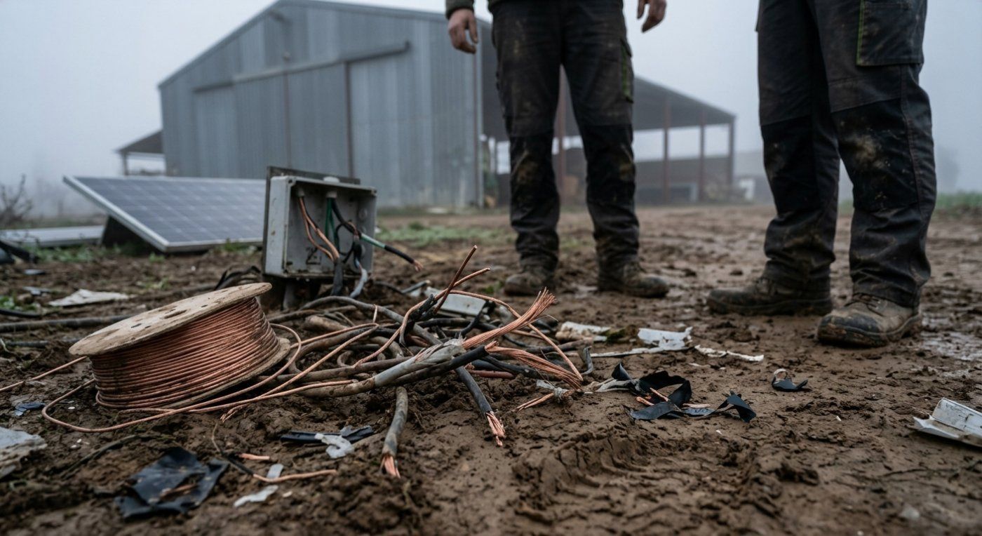 The theft of vital systems forces livestock farmers in Artesa de Lleida to finance urgent repairs to avoid paralyzing activity