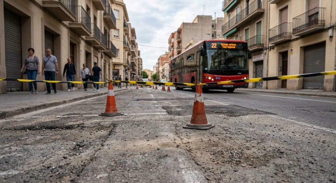El asfaltado de Pere Martell obliga a desviar el tráfico de acceso a la Part Baixa por calles laterales en Tarragona