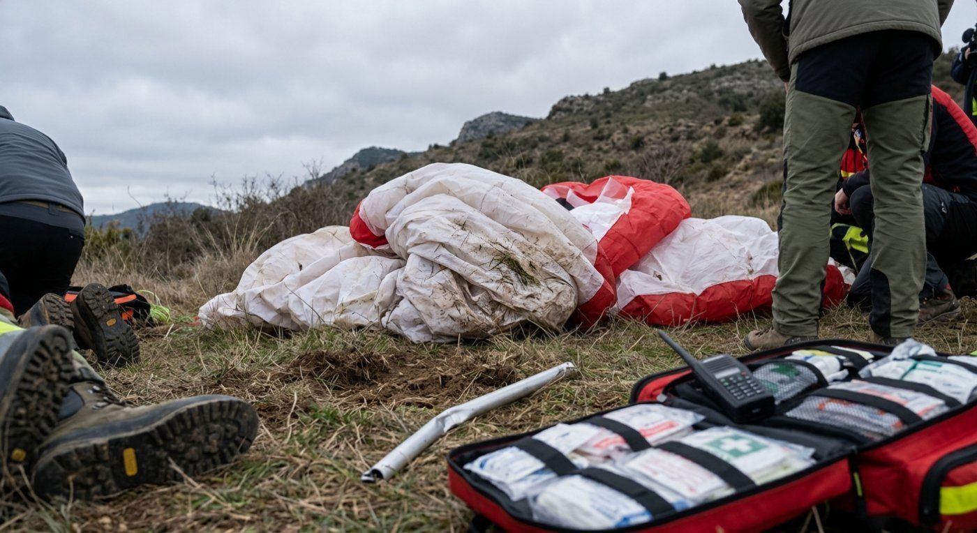La reanimación inmediata de una enfermera en la zona de vuelo no logra salvar al piloto en Àger