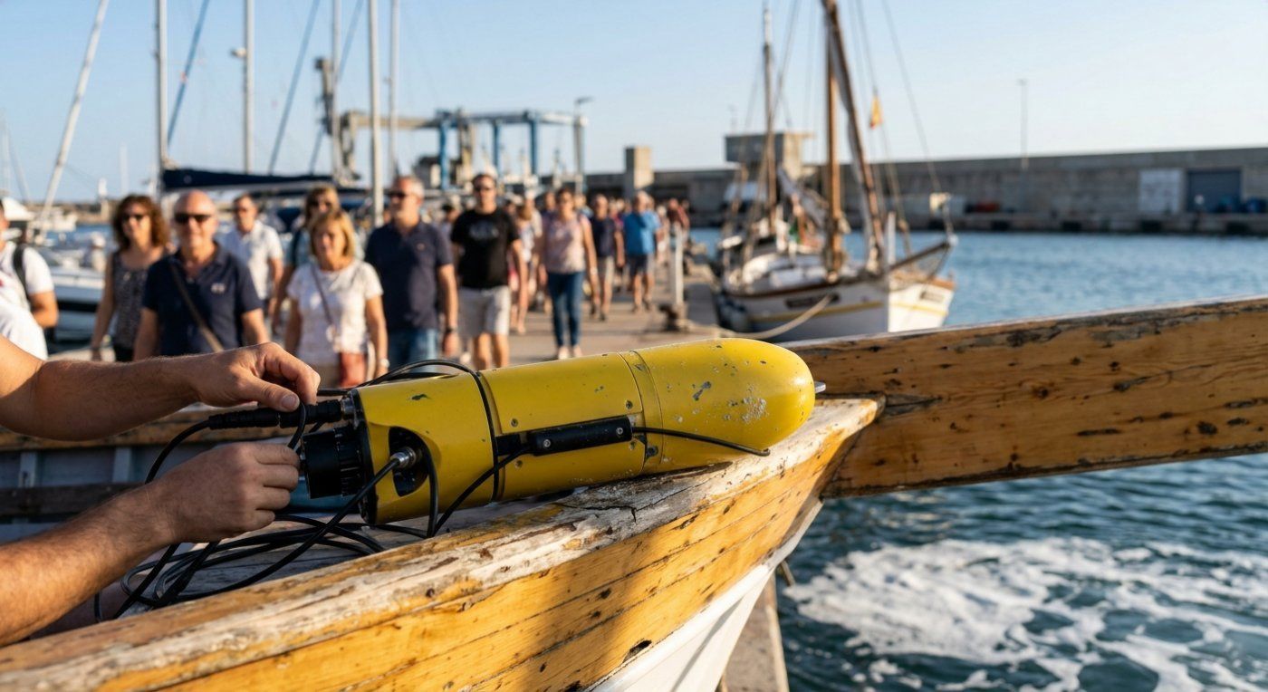 La robótica submarina desembarca en Palamós para compartir puerto con la pesca artesanal
