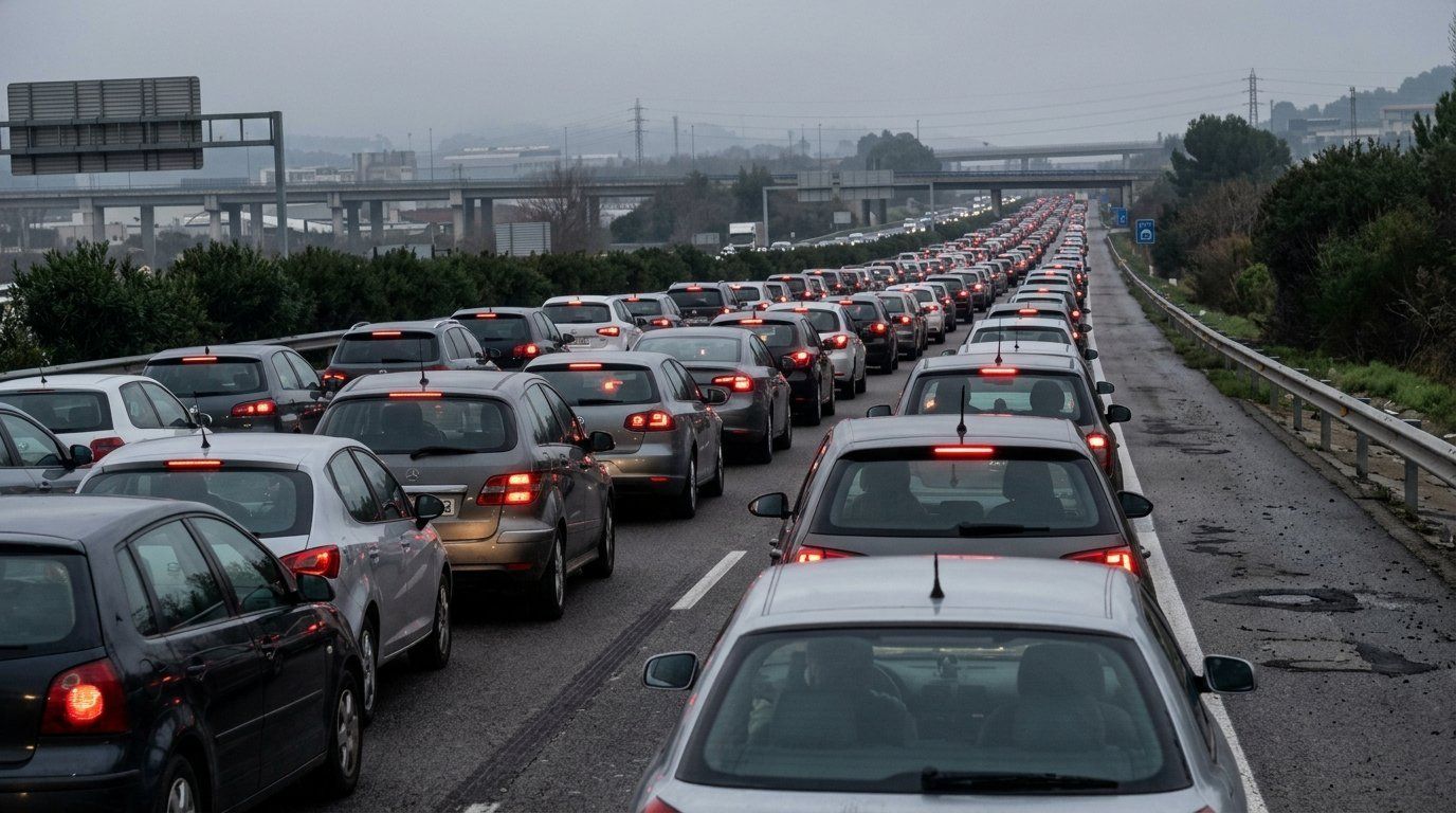 172.000 vehículos colapsan la AP-7 en solo seis horas de regreso a Barcelona