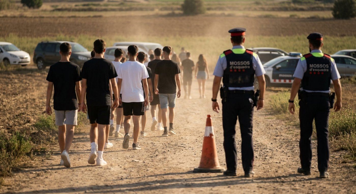 La rave en Llardecans desmiente el mito del caos al cerrar sin incidentes ni intervención policial
