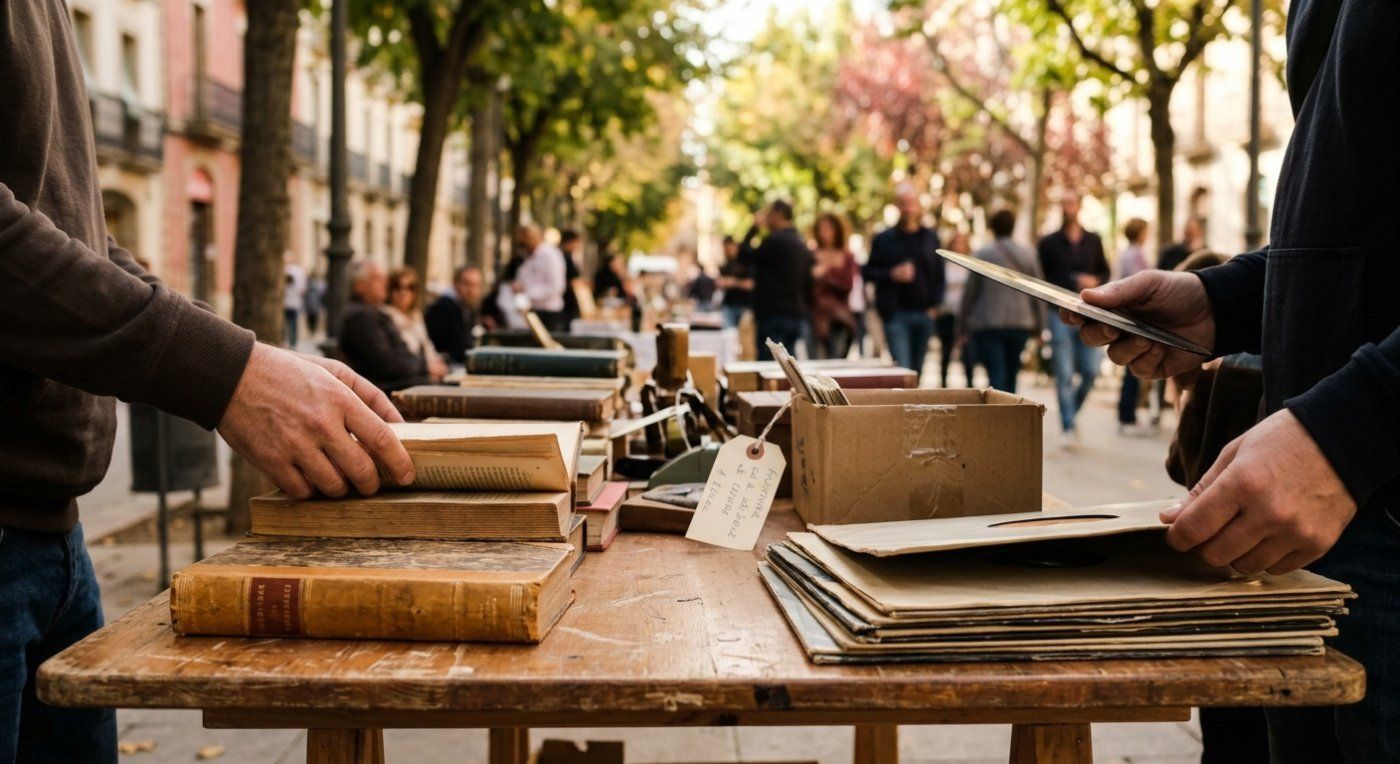El mercado de trueque en Cervera transforma un paseo en una jornada de música y vermut