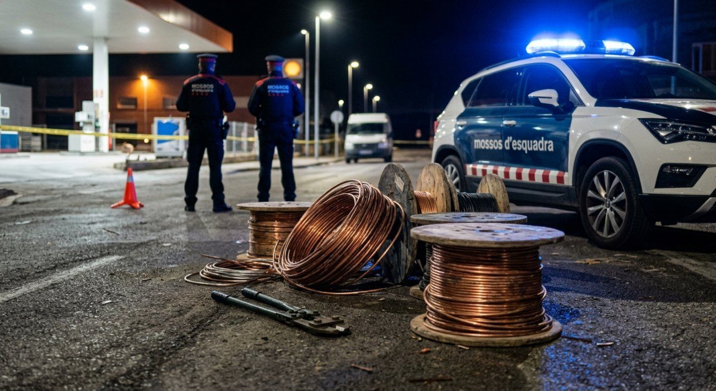 La instalación de cargadores eléctricos en Guissona choca con una ola de robos que vacía las obras