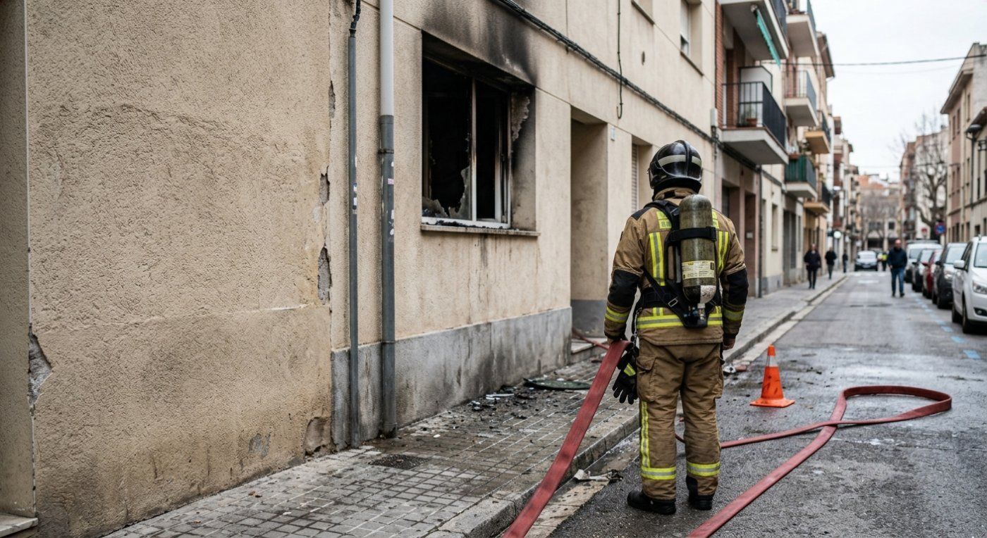 el fuego en la cocina de un piso de girona obliga  2026 05 30 01 27 03