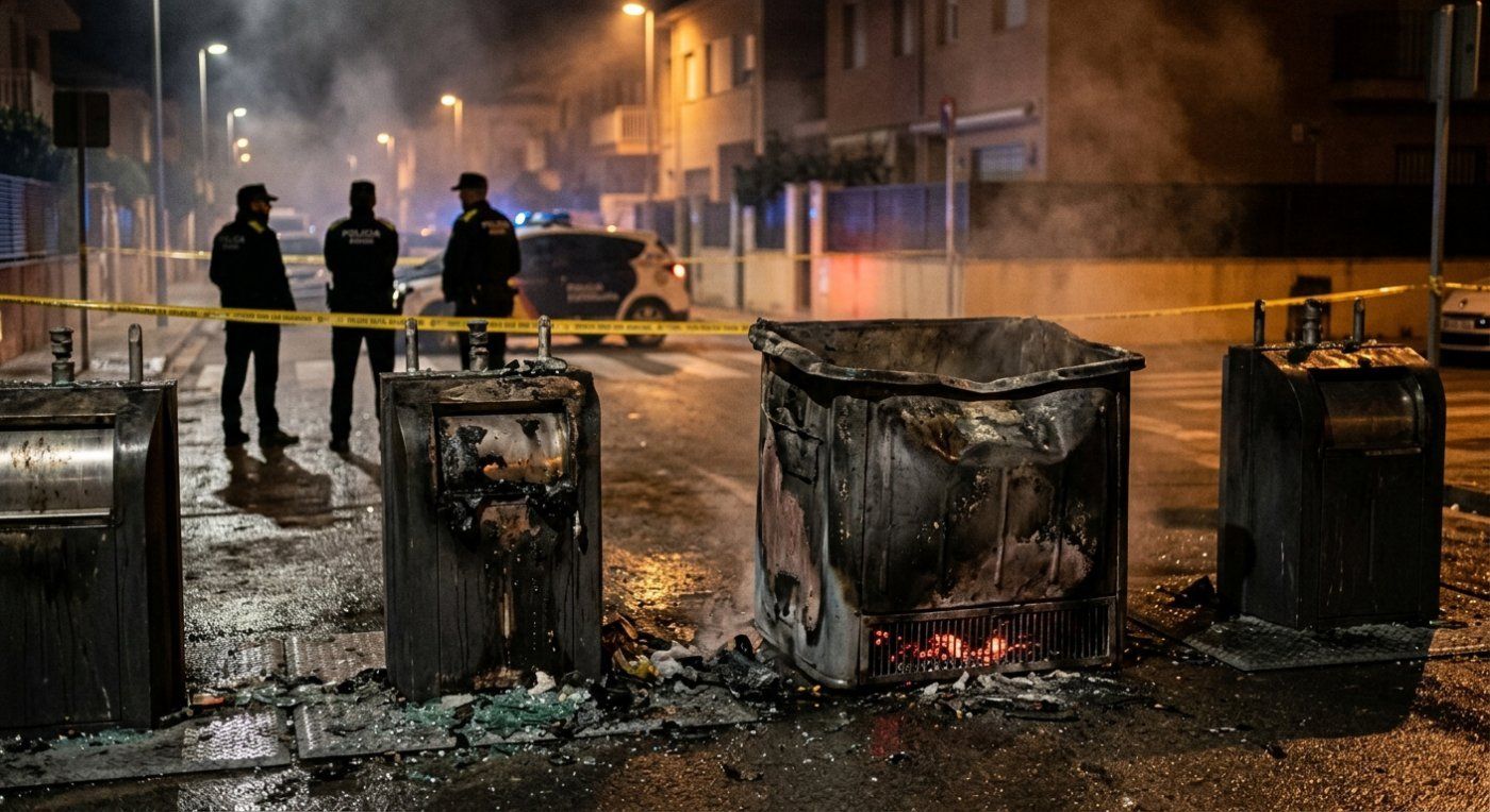 el fuego calcina 5 contenedores junto a viviendas  2026 06 01 02 37 57