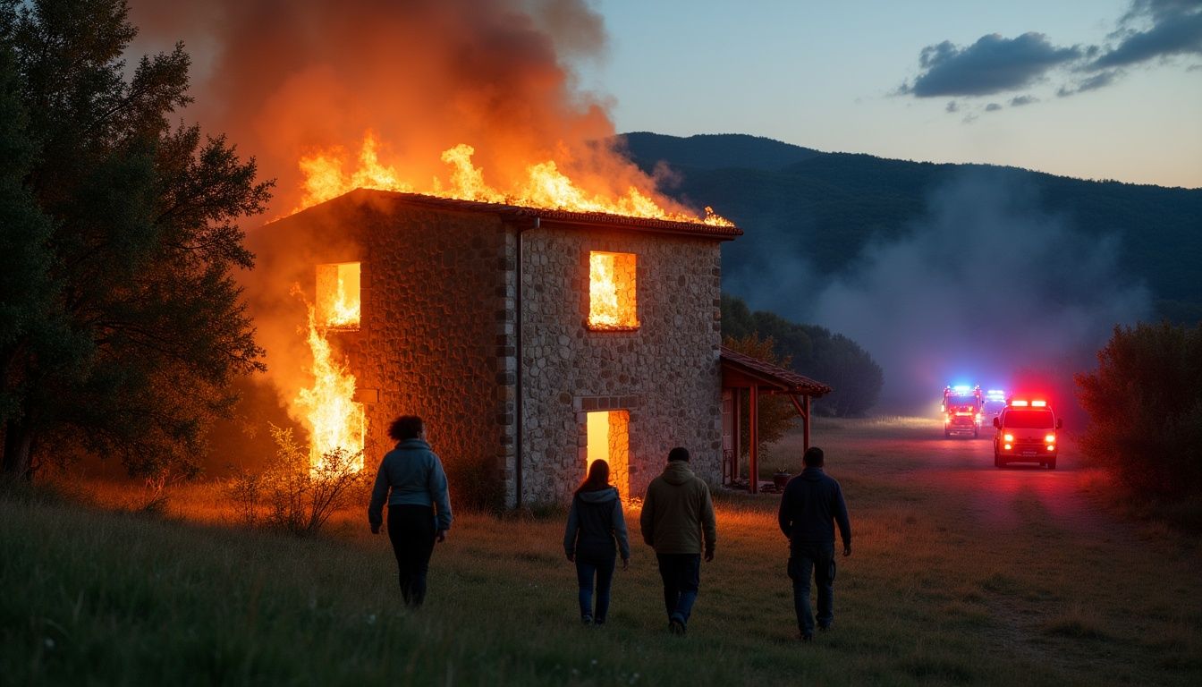 3 ferits després d'un incendi en una masia de Figueres que va començar a la xemeneia