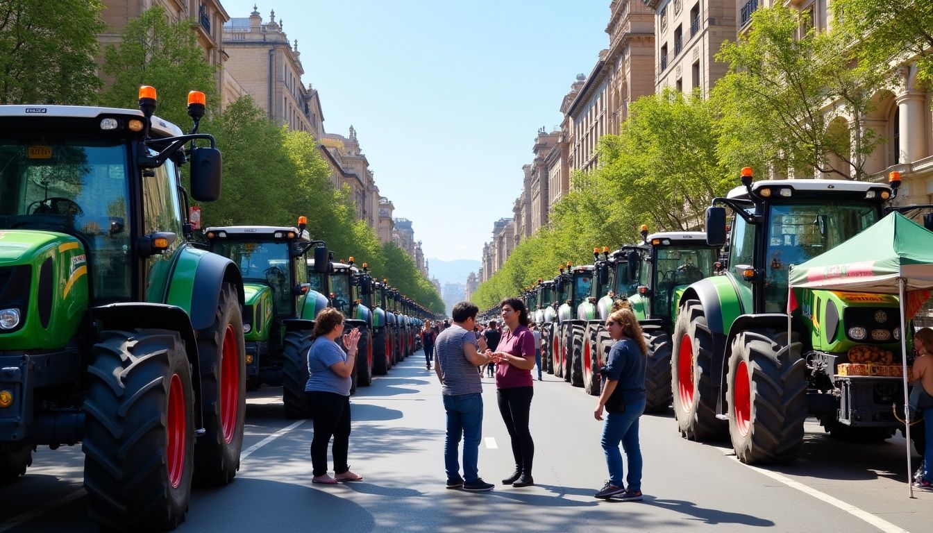 cien tractores bloquean la gran via de barcelona e 2026 02 08 10 13 43