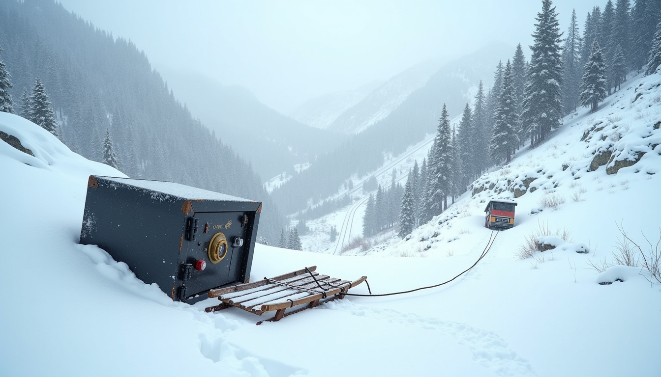 Roben una caixa forta de 300 quilos a la Vall de Núria i l'arrosseguen 500 metres amb trineu