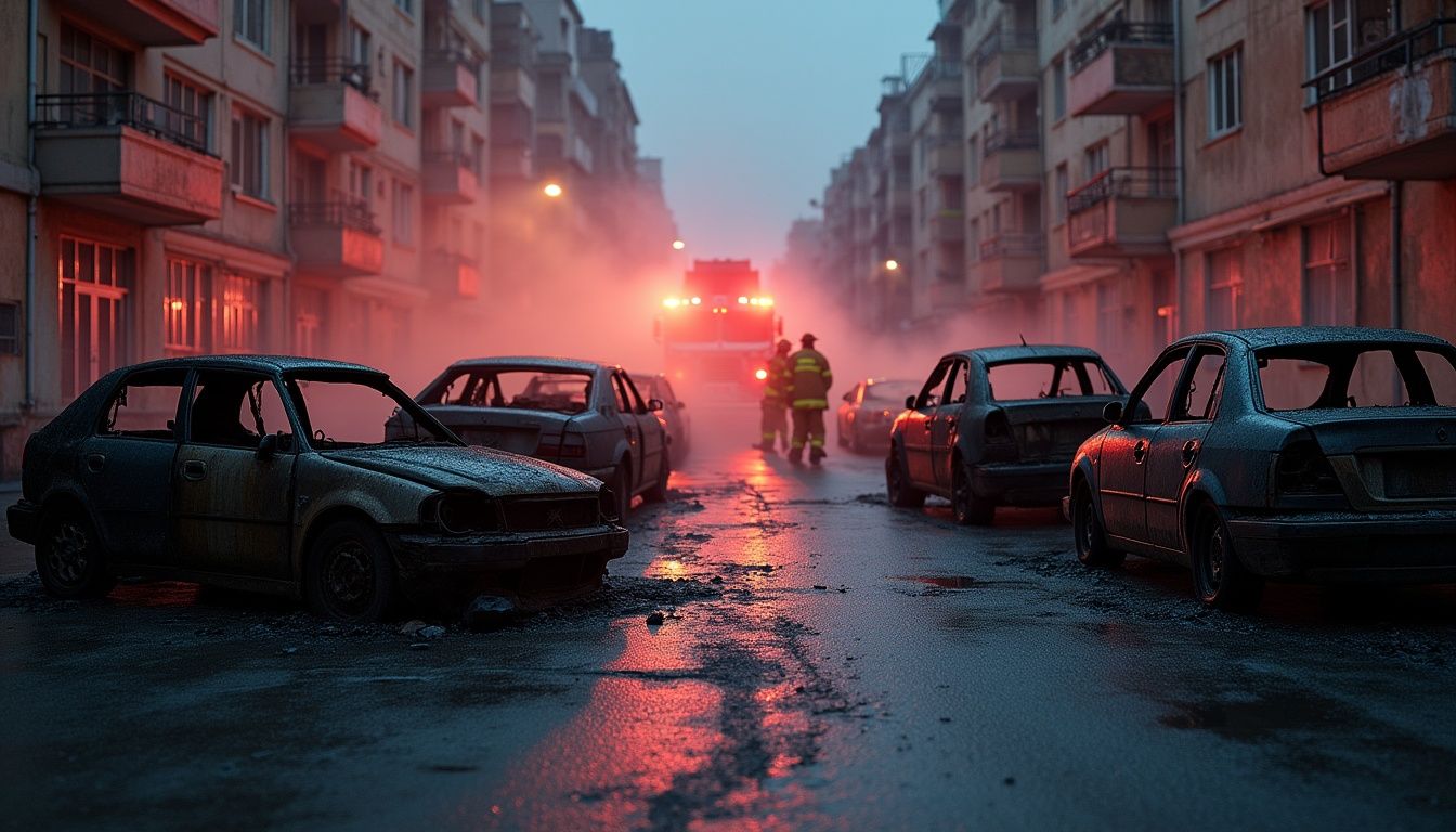 Quatre cotxes cremen a la Font del Gat: dos queden totalment calcinats a Girona Quatre cotxes cremen a la Font del Gat: dos queden totalment calcinats a Girona