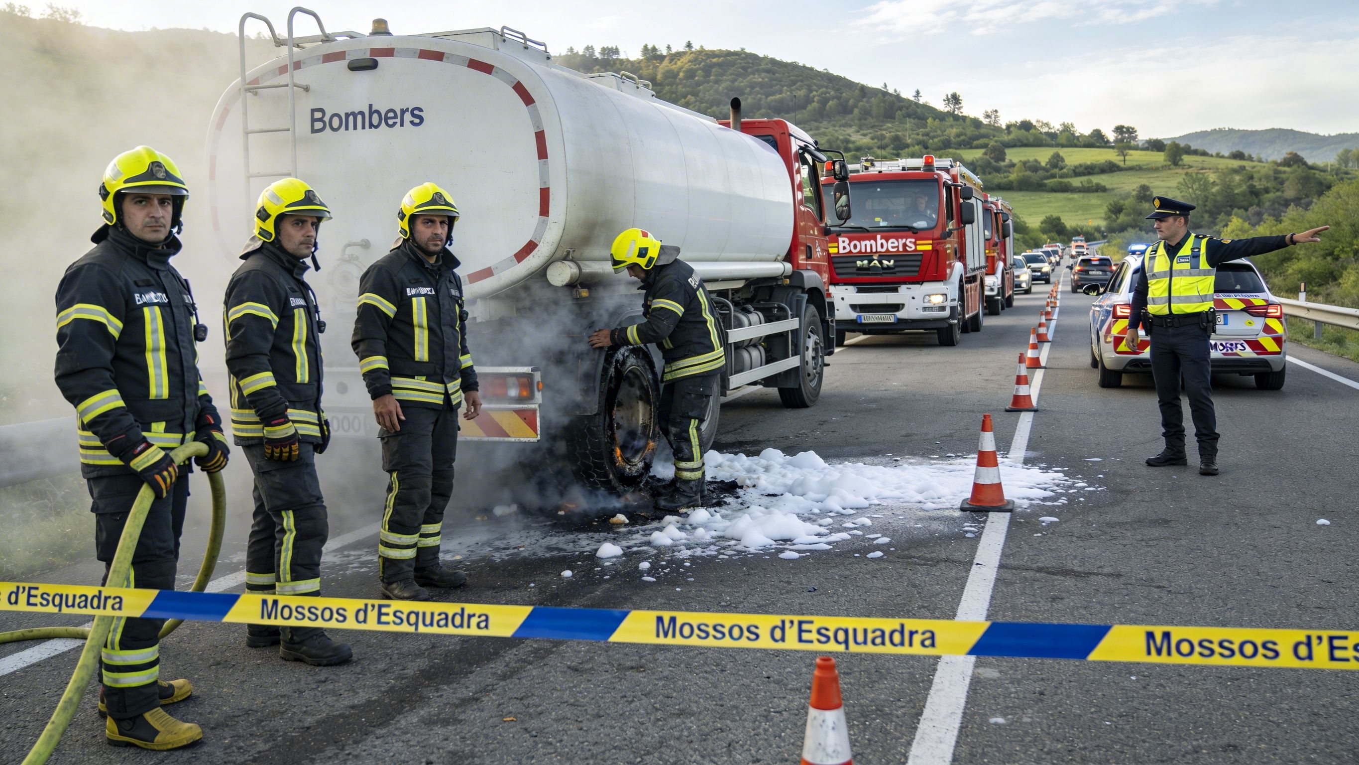 Incendi en camió cisterna talla la C-66 entre Besalú i Sant Ferriol en sentit Girona Incendi en camió cisterna talla la C-66 entre Besalú i Sant Ferriol en sentit Girona