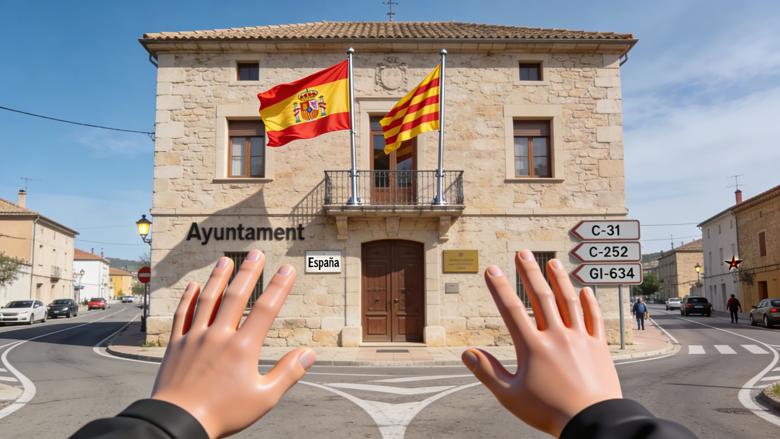 Un jutjat ordena a Verges retirar estelades de fanals en la confluència de la C‑31, C‑252 i GI‑634 Un jutjat ordena a Verges retirar estelades de fanals en la confluència de la C‑31, C‑252 i GI‑634