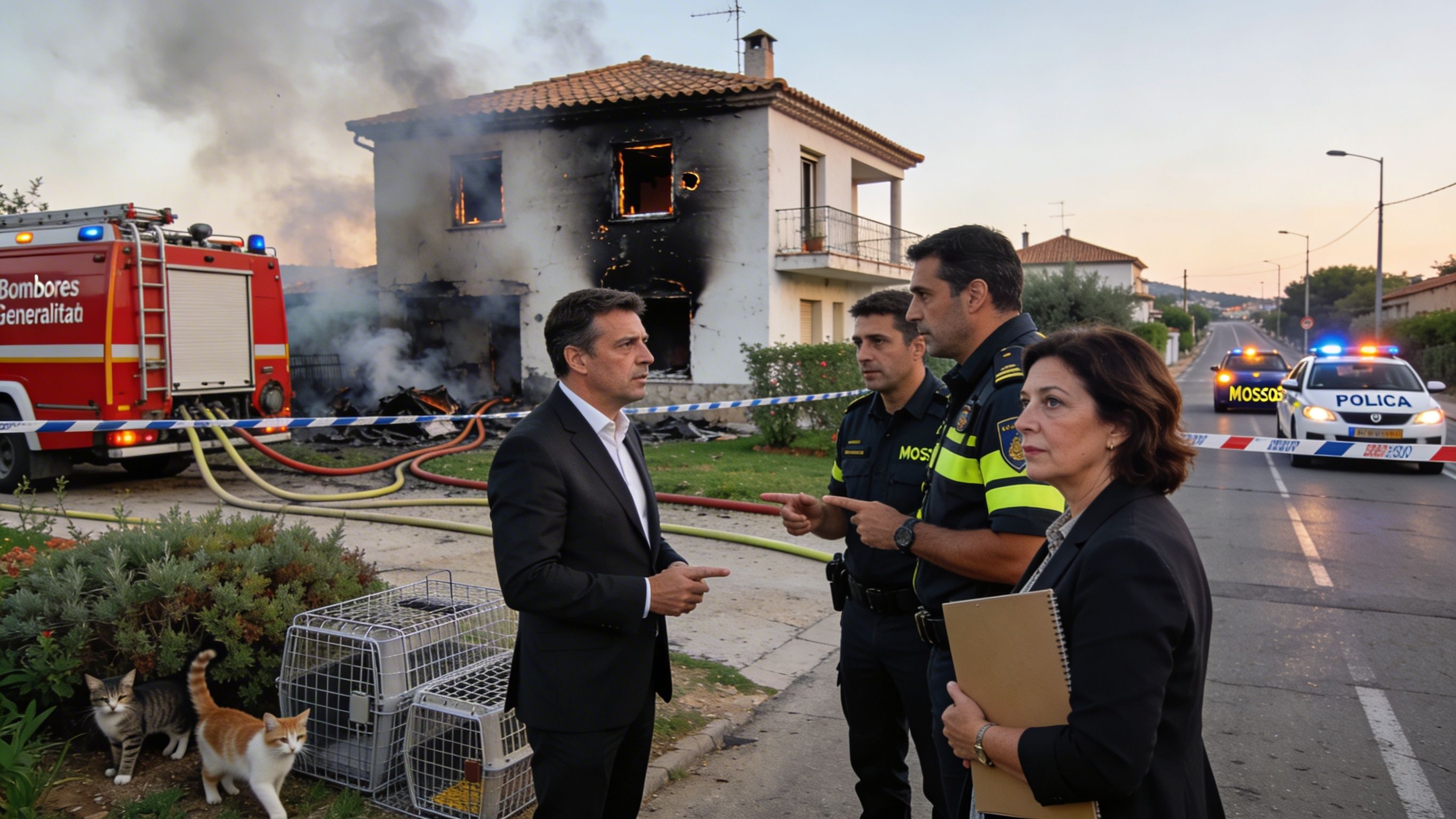 Incendi en un antic xalet de la SAFA deixa una colònia de gats delmada a Blanes