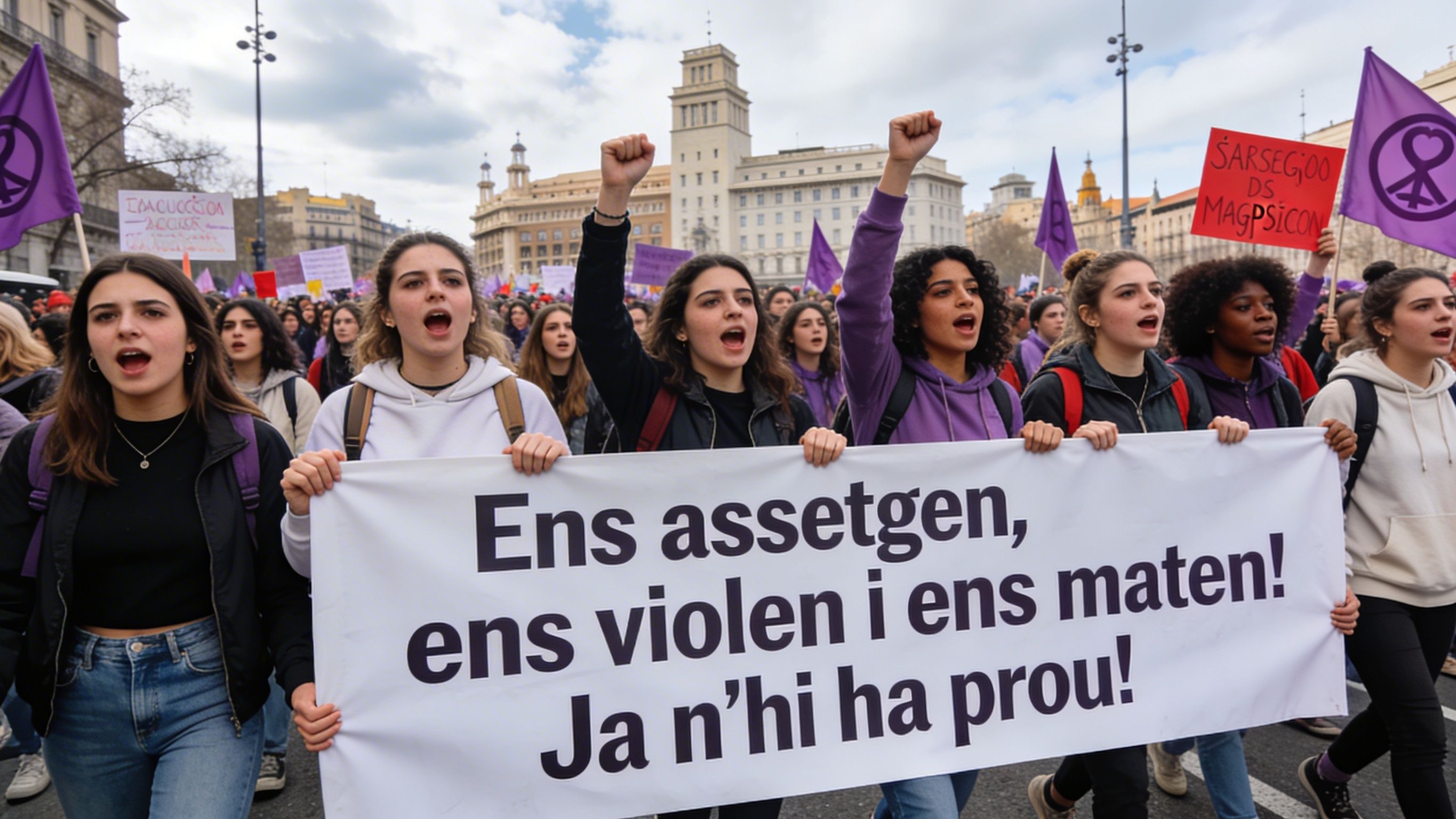 Vaga estudiantil el 6M: de 3r d'ESO en endavant surten al carrer contra la violència masclista
