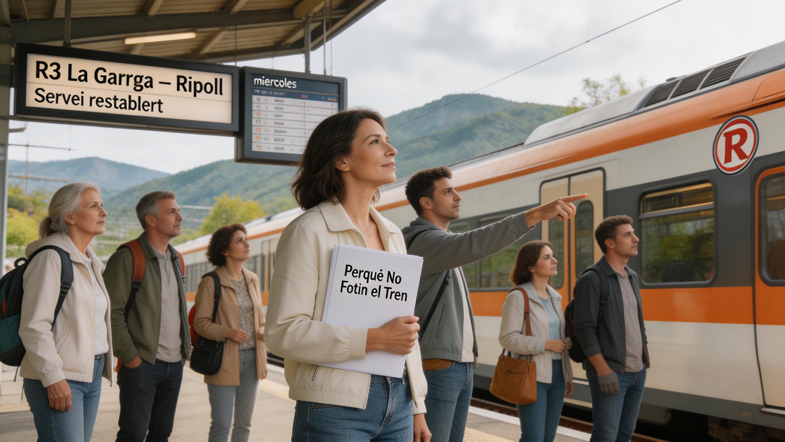 La R3 reobre 13 estacions entre la Garriga i Ripoll després de mes i mig de tancament