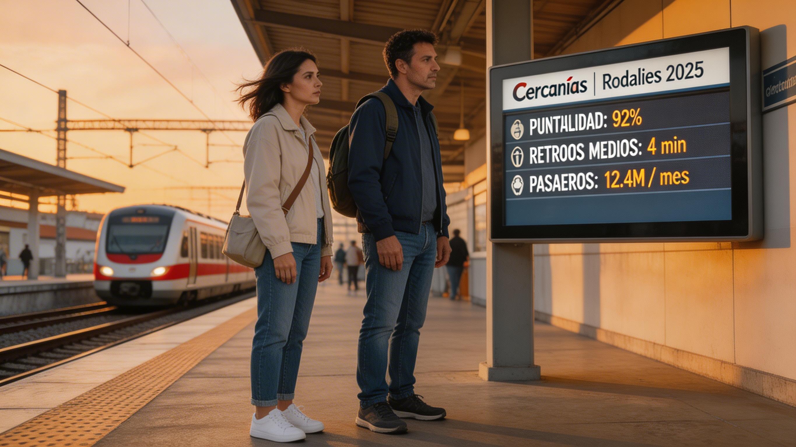 Rodalies cerró 2025 con solo el 50% de puntualidad, la cifra más baja de todas las Cercanías de España