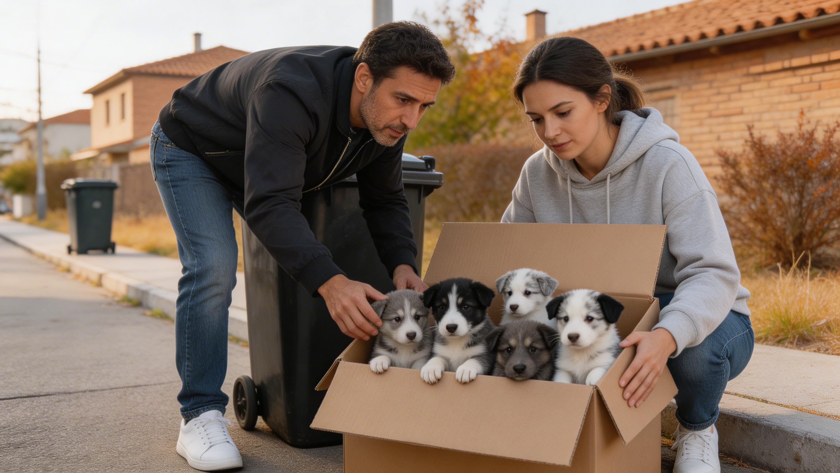 8 cadells mestissos de husky abandonats en un contenidor a Lleida; ja estan en adopció 8 cadells mestissos de husky abandonats en un contenidor a Lleida; ja estan en adopció