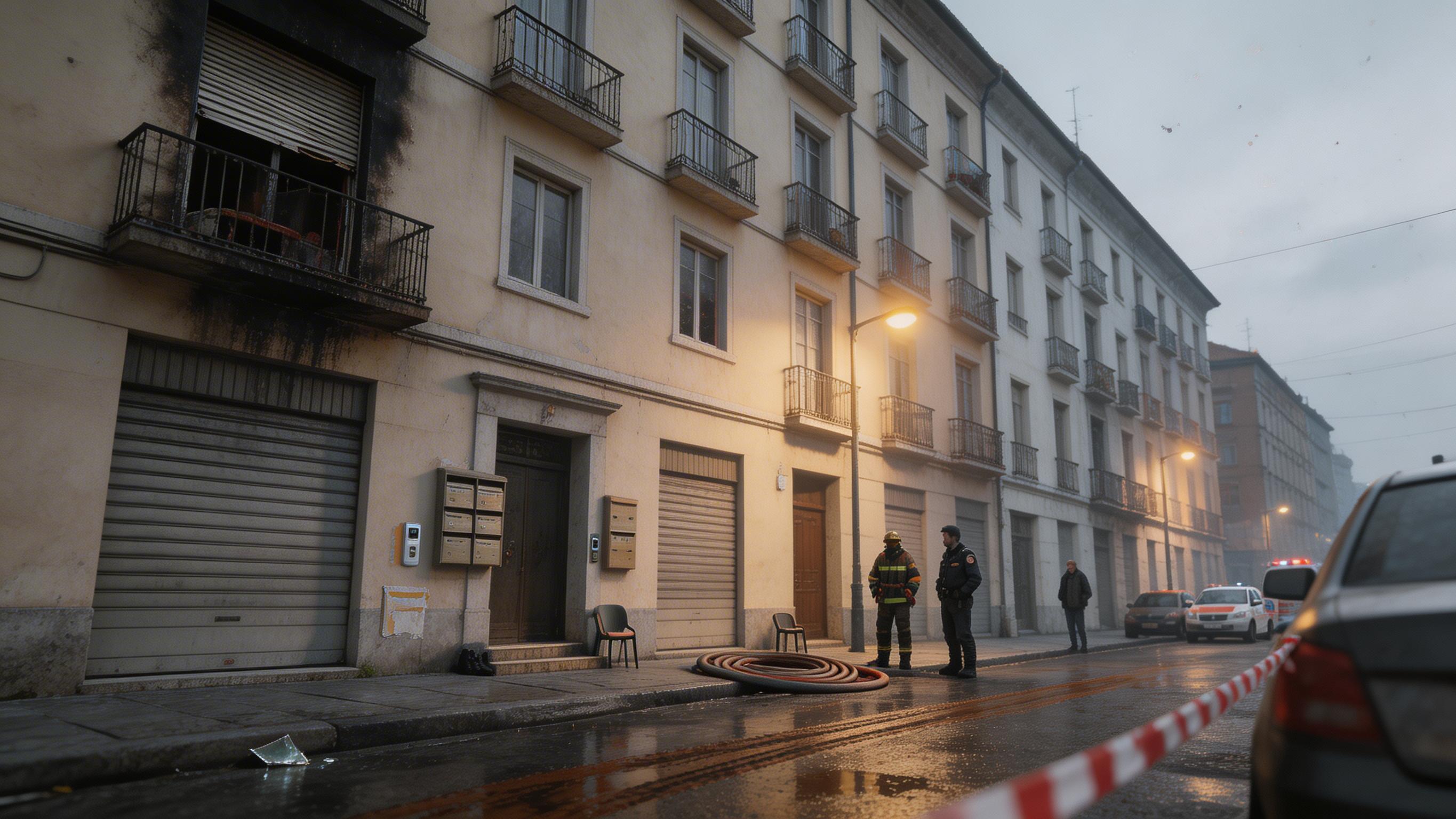 Tres detinguts per tancar un home abans de calar foc al seu pis a Girona