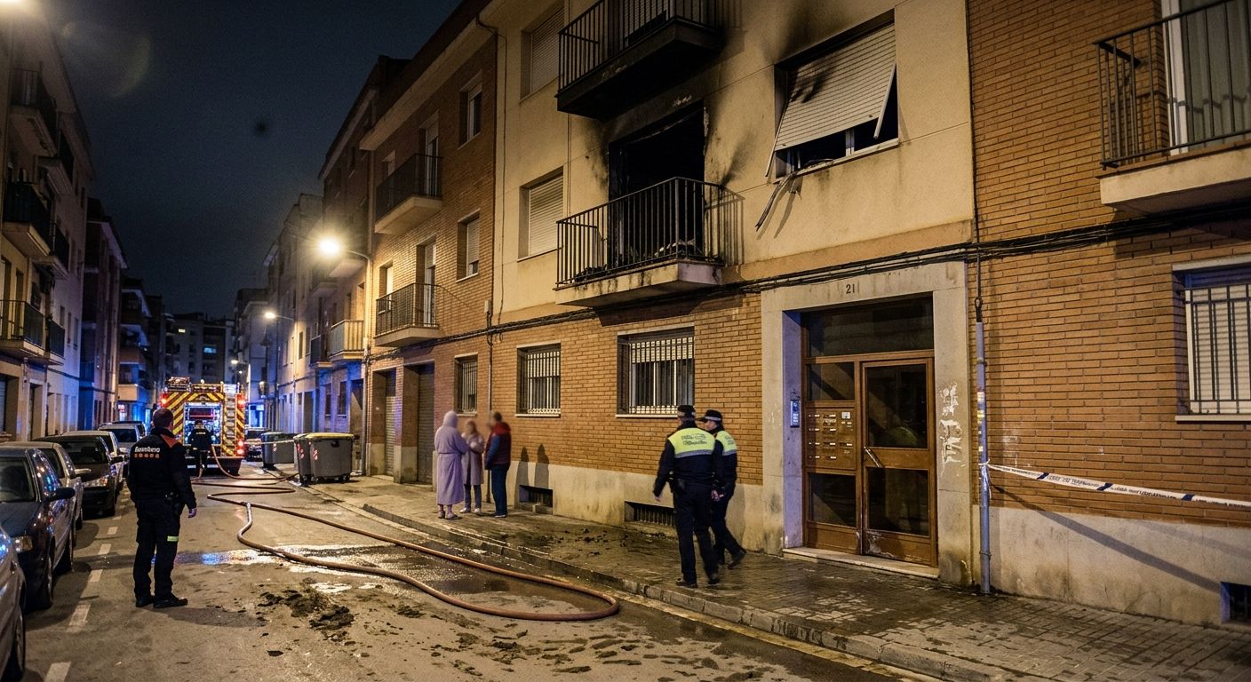 3 homes van tancar una persona en un pis i li van calar foc, segons els Mossos