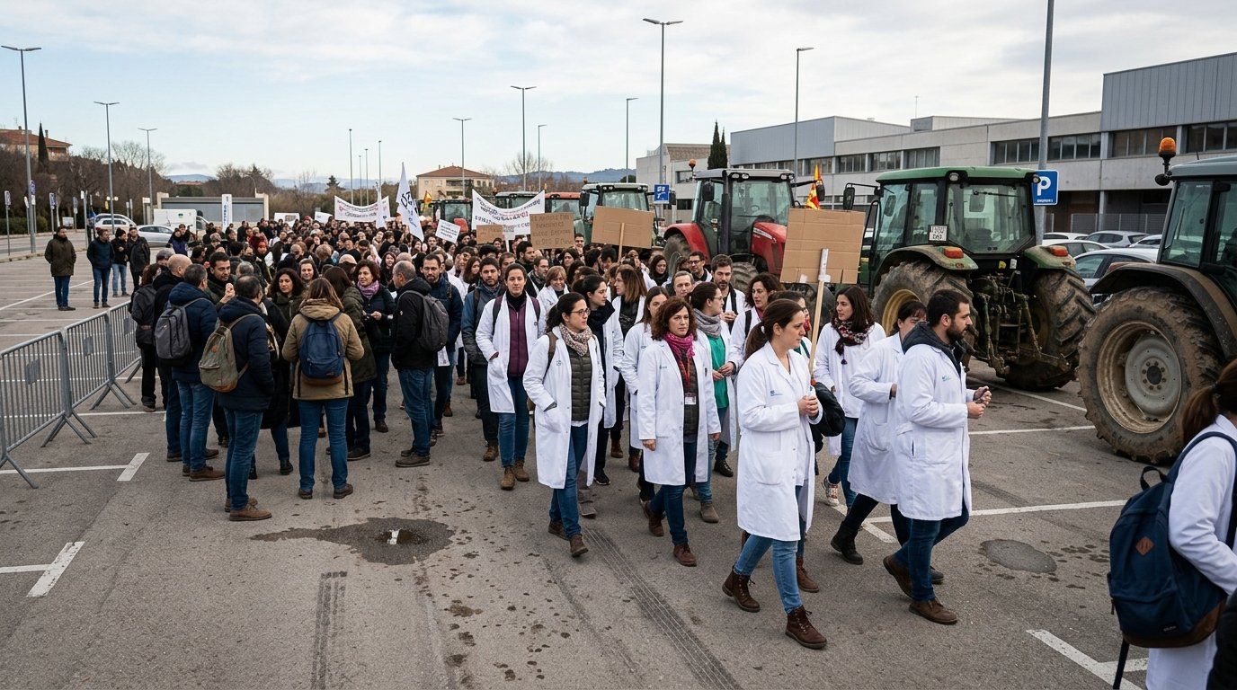 25% de los médicos en huelga en Girona, según el sindicato; Salut cifra el paro en solo un 5,3%