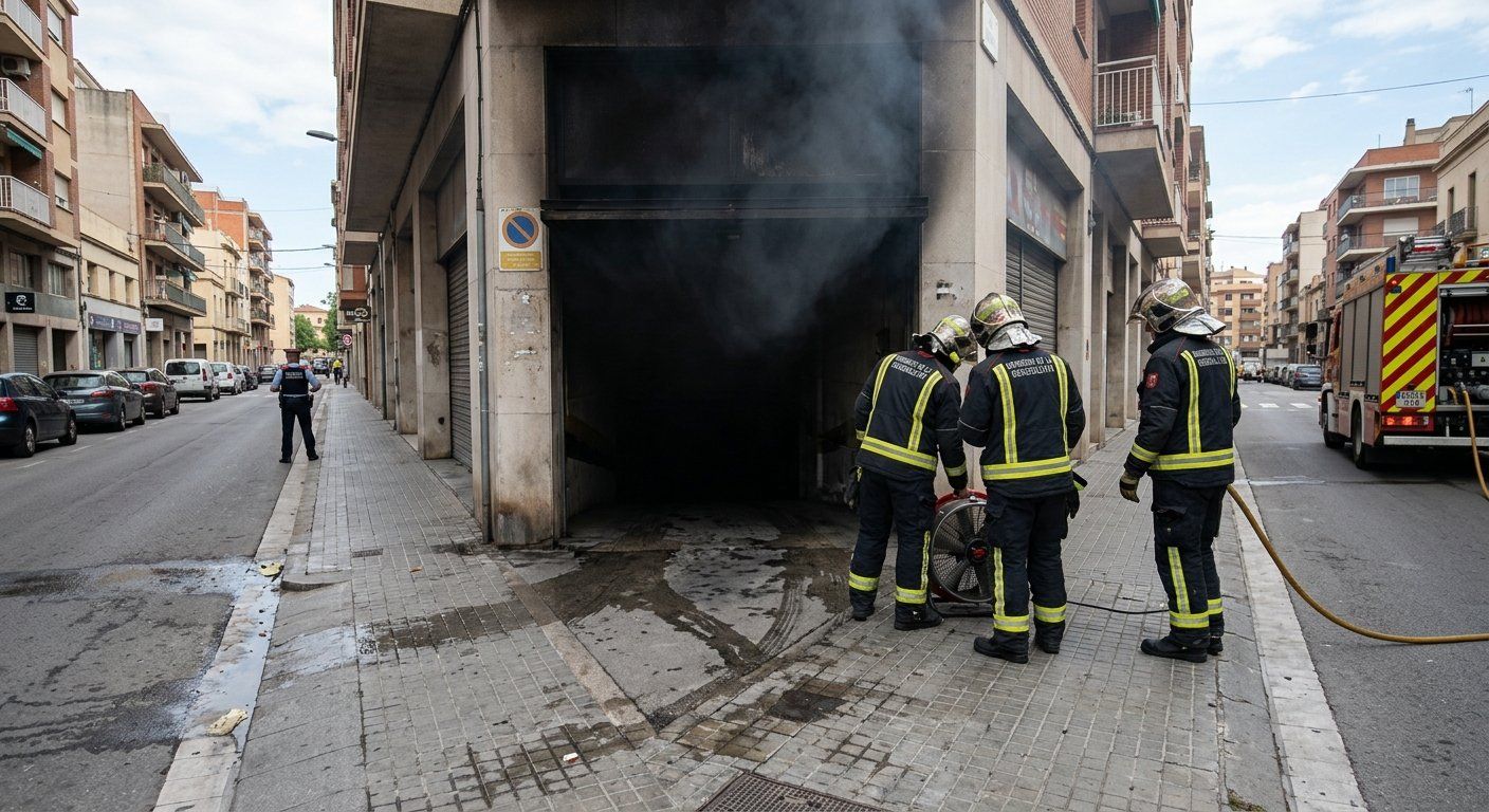 14.39 horas: así empezó el incendio que movilizó a seis dotaciones en Figueres