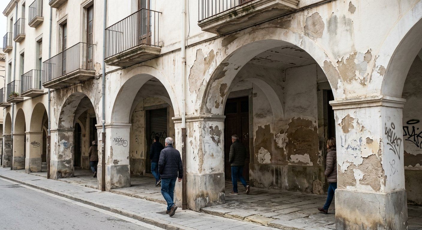 363.963,60 euros para restaurar la fachada de Les Voltes, un símbolo deteriorado de La Bisbal d'Empordà