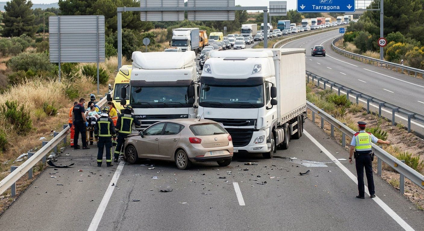 un choque en la ap 7 bloqueo dos carriles en mont  2026 04 17 04 20 12