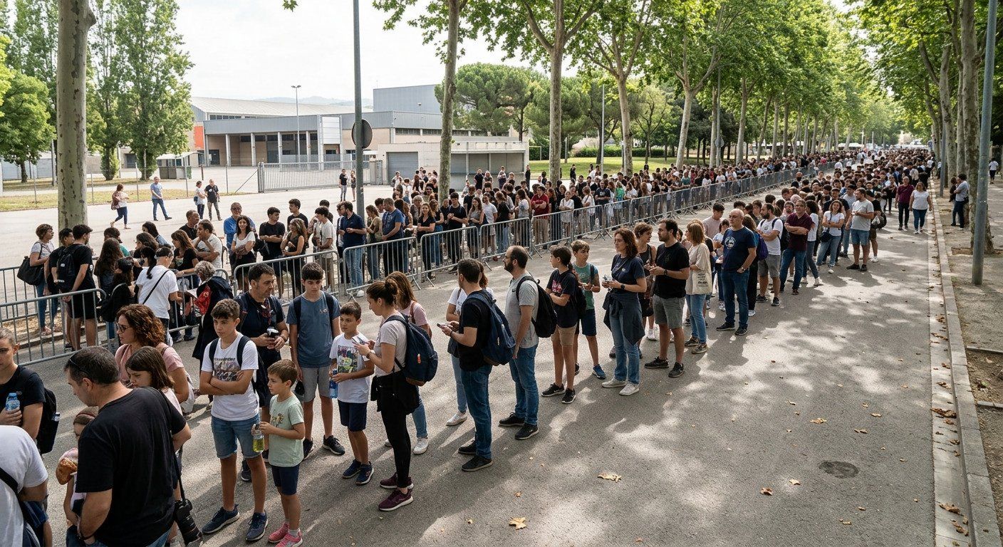 Una cola de 5 kilómetros desborda Girona para el casting de 'Enredados'