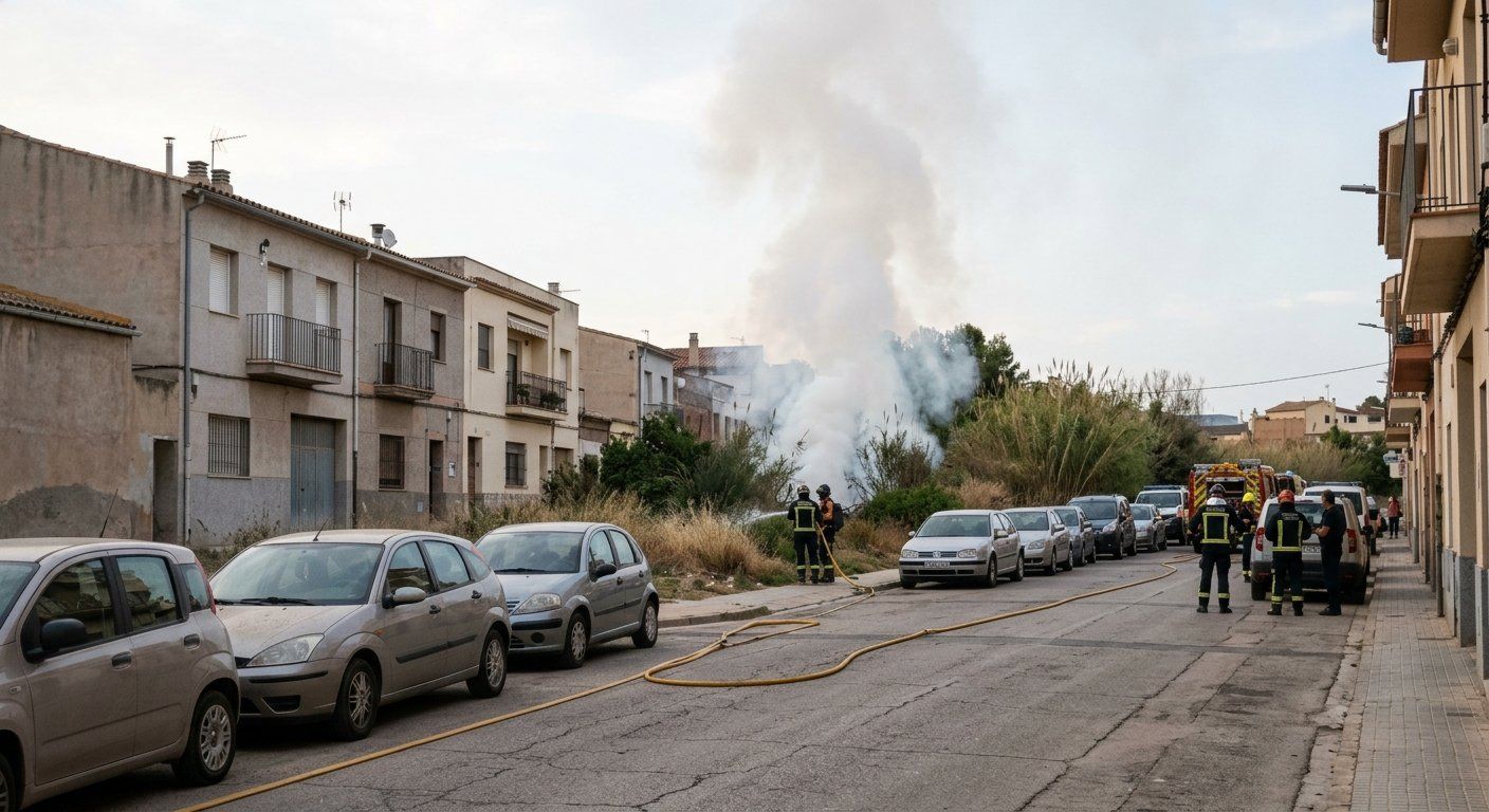 Dos dotaciones de Bombers controlan un incendio de pocos metros cuadrados en Ferreries, junto al Ebre