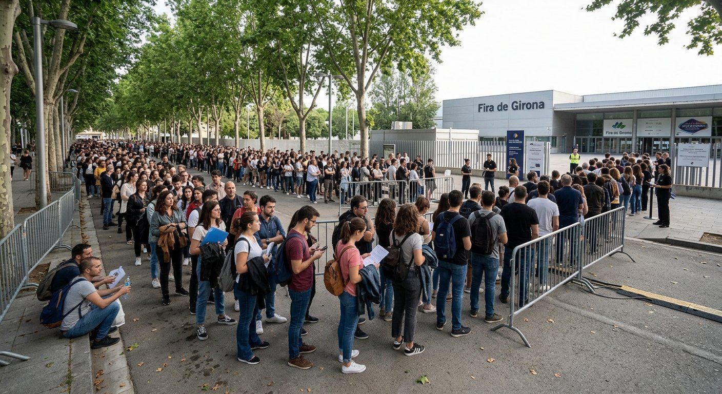 Overflow in Girona: thousands go to the casting of 'Enredados' and close access four hours before