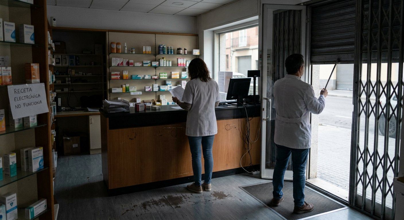 El apagón deja sin recetas a una farmacia de Pardinyes y obliga a cerrar