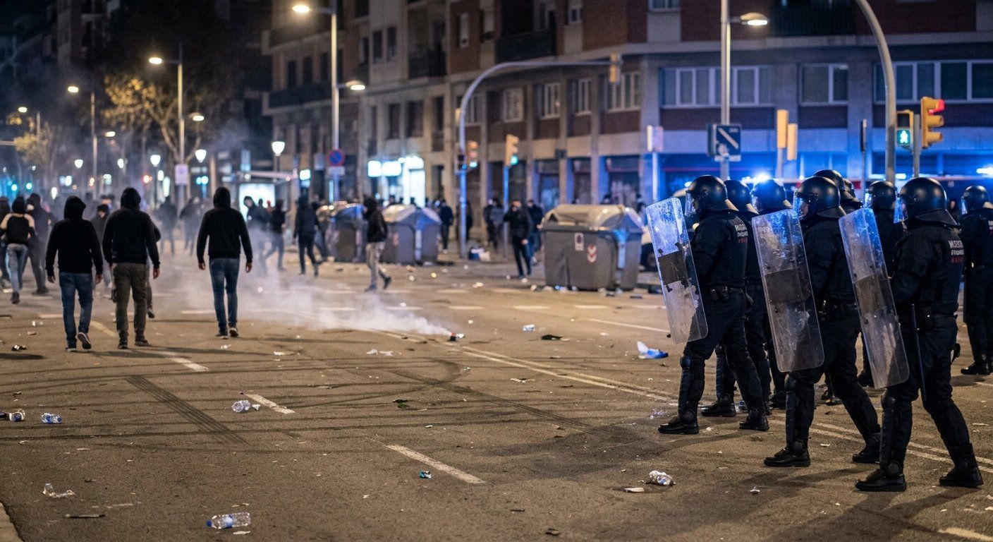 Dos menores detenidos dejan tres heridos en Barcelona